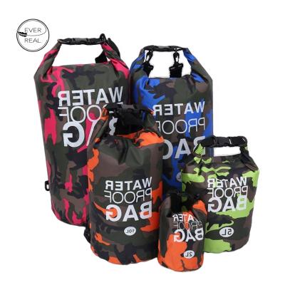 China Everreal 2L-30L Ocean Pack Waterproof Floating Sport Swimming 500D PVC Dry Bags Waterproof Backpack Custom Logo for sale