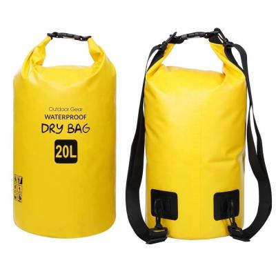 China Amazon Waterproof Heavy Duty Light Weight Large Capacity PVC Dry Bag Outdoor Solid Waterproof Floating Backpack With Adjustable Strap for sale