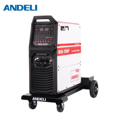 China Building Material Shops Double Pulse MIG Welding Machine Aluminum Intelligent Inverter Double MIG Welding Machine MIG Welder Single Phase With MIG-280P for sale