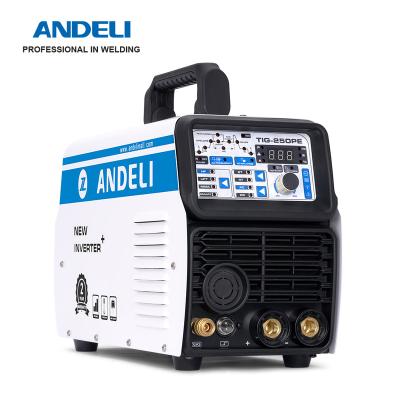 China PORTABLE ANDELI TIG-250PE 220V AC/DC TIG Welding Machine MMA/TIG Pulse 3 in 1 Aluminum TIG Welder Welding Machine for sale