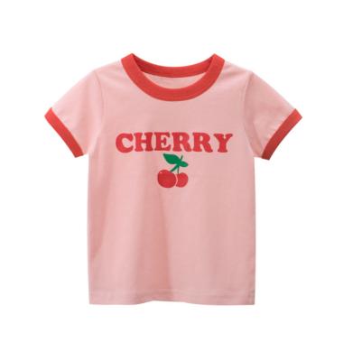 China Baby Breathable Warm T-shirt Short Sleeve Tops Children Cartoon Printing Clothes Children T-shirt for sale