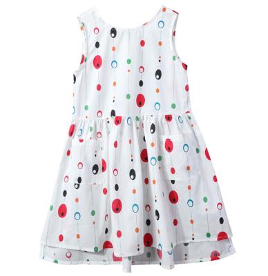 China Washable Korean Soft Girl Dress Summer Style Kids Holiday Sleeveless Casual Washable Dress for sale