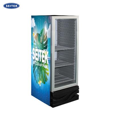 China OEM Commercial Single-temperature Glass Door Refrigerator Showcase Display Cooler Fridge For Beverage for sale