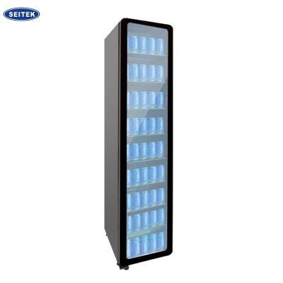 China High Quality Retro Fashion Single-temperature Beverage Fridge Glass Door Refrigerators For Household And Bar for sale