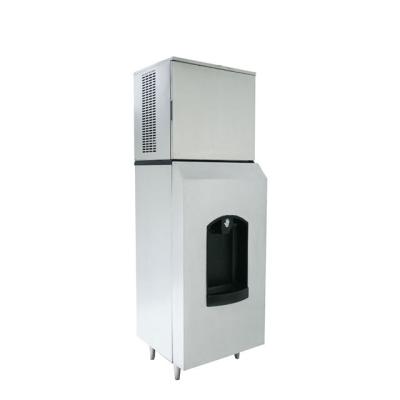 China Hotels Stainless Steel Big High Compressor Ice Cube Cooling Ice Maker Making Machine For Commercial for sale