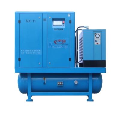 China OIL-LESS Combined Machine 7.5KW 10HP Screw Air Compressor With Dryer And Tank for sale