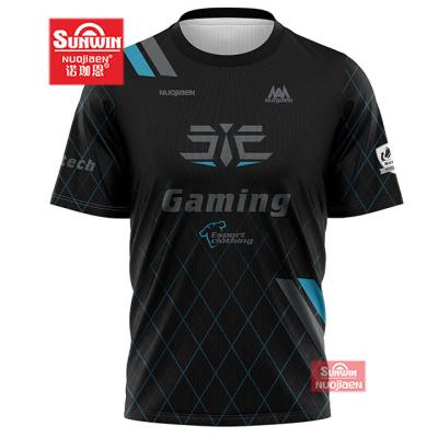 China Custom E-sports Mens Gaming Antibacterial T-shirt Design Tank Tops Blank Sublimated Print Logo Shirts for sale