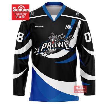 China High Quality Funny Sublimation Embroidered Custom Ice Hockey Mens Vintage Long Sleeve Ice Hockey Tank Top for sale