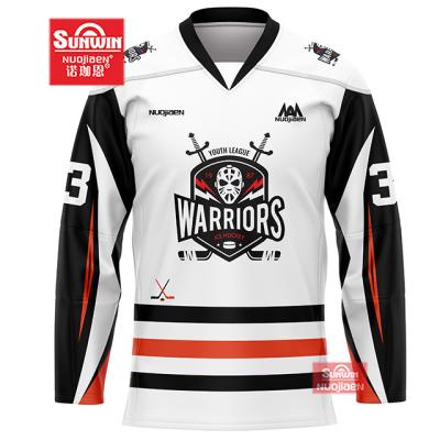 China Custom Ice Hockey Jersey Newcomer Team Embroidery Tackle Twill Hockey Tank Tops With Custom Name And Number for sale