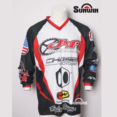 China Anti-UV Custom Motorcycle Apparel , Motorcycle Racing Suits Race Crew Shirts for sale