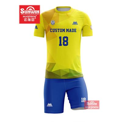 China Custom made soccer jersey and sportswear club team football kits original cheap price sublimation football uniform for sale