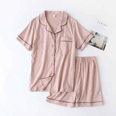 China Wholesale Breathable Cotton Breathable Short Pajama Set Pajamas For Women for sale