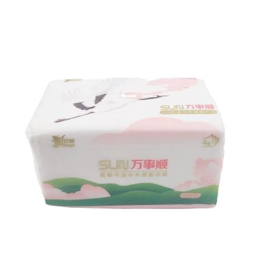 China High Quality Bamboo Napkin Covered Wagon Box Tissue Soft Christmas Custom Printed Cotton Luxury Facial Tissue Paper for sale