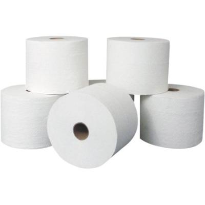 China Good Quality Soft Comfortable Embossing Pulp Toilet Paper Tissue OEM Plain 3PLY Recycled Tissue Packing Room White Color Player Weight Roll for sale