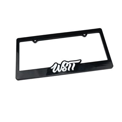 China UV Resistant Custom Printed Waterproof Durable Plastic Car Licence Plate Frame For United States Plate for sale