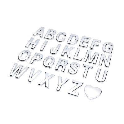 China Waterproof+Eco-friendly A- Z Car Bonnet And Trunk Logo Name Adhesive Chrome Letters For RANGE ROVER for sale