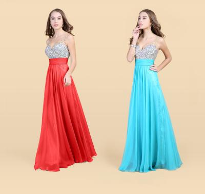 China New Hot Sale Sexy Sequined Plus Size V-Neck Bridesmaid Maxi Evening Party Dress Women Prom Dress for sale