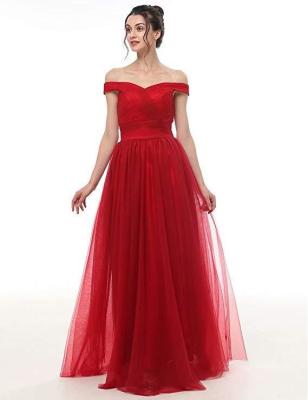 China 2022 New red gowns evening gown bridesmaid dresses elegant mermaid handmade beading vneckl decorated long floor length for sale