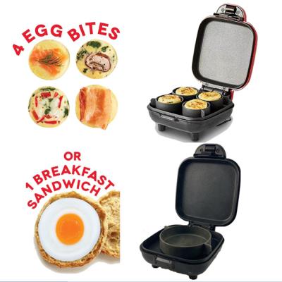 China Factory Wholesale Hot Selling Nonstick Coated Sandwich Toster Baking Machine 4 in 1 Egg Maker Bite Tart Maker with Replaceable Silicone Molds for sale