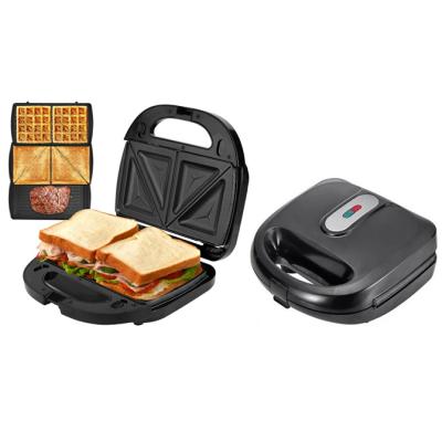 China Electric Detachable Pan Hotel Sandwich Maker Waffle Maker Breakfast Machine 3in Three 1 Grill Waffle Sandwich Maker for sale