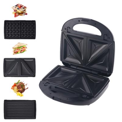 China Modern 3 in 1 Pan Non-Stick Sandwich Maker Waffle Maker Detachable Grill for sale