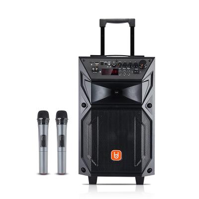 China High End Rechargeable Altavoz Outdoor Speaker Parlante BT 12 Inch Speaker Karaoke Machine with Extendable Handle and Wheels for sale