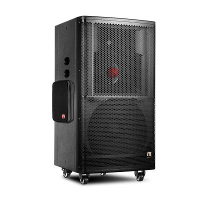 China Outdoor Three Way Professional Stage 15 Inch Powered PA Speaker With Microphone for sale