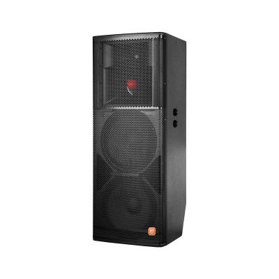 China Dual 15 Inch PORTABLE 150W Three Way Powered PA Active Speaker With Flat Frequency for sale