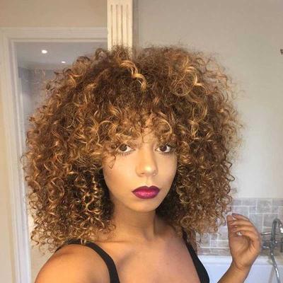 China Deep wave factory spot wholesales small curly hair african short wig small volume explosive main wigs for sale