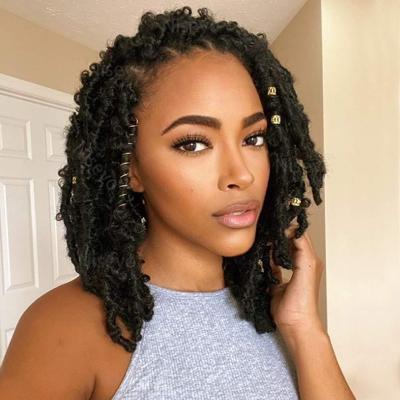 China Madame Butterfly Locs Wig Braids Wigs Curly Dirty Hair Extensions Dirty Butterfly Crochet Hair African Dirty Hair for sale