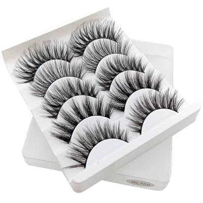 China Popular Silk Natrual Eyelash Factory Price False 3d Mink Lashes Long Lashes Customized Packaging Box for sale