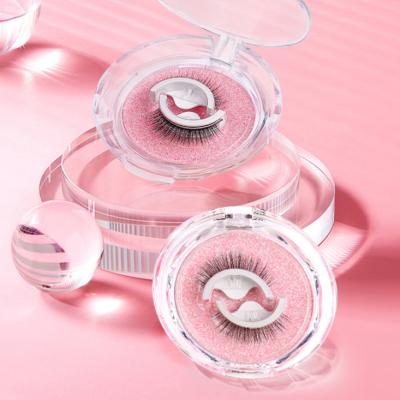 China Private Label Lashes Loop Self Adhesive Lashes Natural Self Adhesive False Eyelash Silk Custom Package for sale