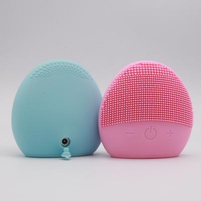 China DEEP CLEANSING Sonic Facial Cleansing Brush Electric Deep Cleansing Rechargeable Face Skin Silicone Cleansing Device for sale