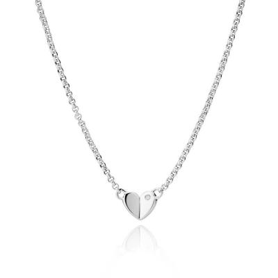 China FASHIONABLE factory wholesale stainless steel diamond inlaid heart shape love necklace for women for sale