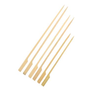 China Natural high quality bamboo skewer sharpener barbecue 3.5mm thickness flat bamboo barbecue sticks for sale