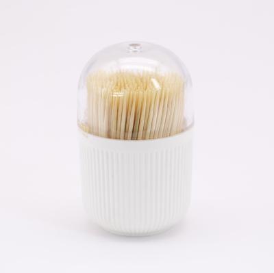 China Thin Bamboo Toothpicks Color Disposable Natural Small Skewers For Party Fruit Use for sale