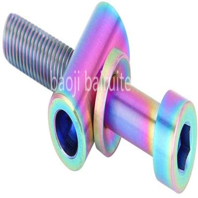 China Titanium Alloy M5x30/35/40mm Titanium Bolts For Bike Bicycle Screws for sale