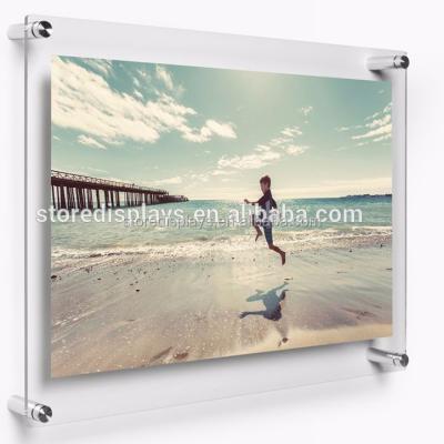 China Acrylic Picture Poster A4 A5 Wall Mount Acrylic Photo Poster Floating Poster Display Frame for sale