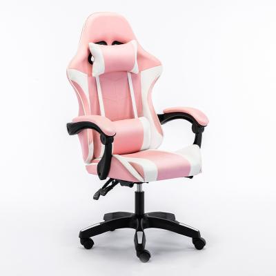 China Other Swivel Modern Cheap Custom Office Computer Chairs Recliner Pink LED RGB PU Leather Freestanding Gaming Chair for sale