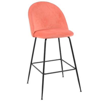 China Factory Manufacturer Sales High Quality Velvet Chair Metal Frame Bar Chair for sale