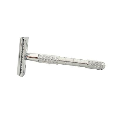 China Twin Blade Profession Safety Shaving Razor Factory OEM Brass Double Edge Metal Safety Razors For Face And Body for sale