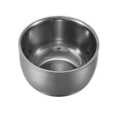 China Men Personal Care Stainless Steel Bowl Soap Shaving Bowl For Men Foaming Bowl Factory for sale