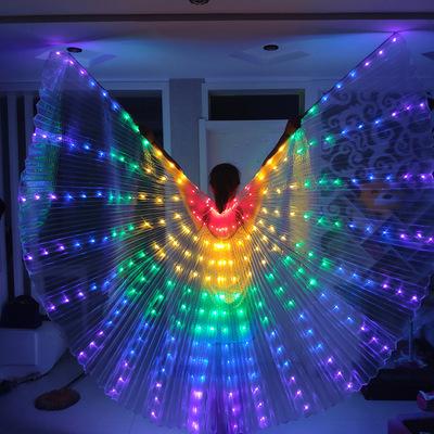 China Durable New Wings Stick Wings Belly Dance Adult Led Lamp Props 360 Degree Led Performance Clothing for sale