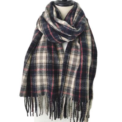 China Soft Touch Feeling Check Plaid Scarf Cashmere Like Winter Scarf Soft Touch Scarf for sale