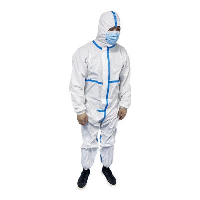 China Disposable Full Medical Care Factory Supply Protective Wholesale Hospital Coverall Nonwoven Protective Suit for sale