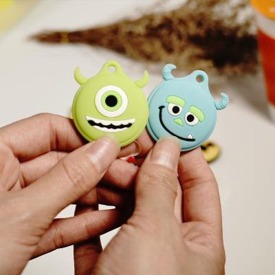 China Newest Anti-fall 3D Cute Cartoon Silicone Airtag Key Chain For AirTag Gps Tracker Silicone Holder For Apple Airtag Kids Location Tracker for sale