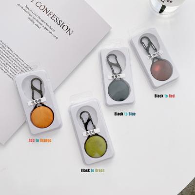 China The most special heat sensitive discoloration airtags shockproof gps necklace magic accessories cover for apple airtags leather case for sale