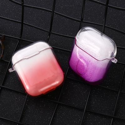 China For Inear Earphone Factory Price Designer Transparent Crystal Clear Gradient Color Case For Apple Airpods 2 Accessories for sale