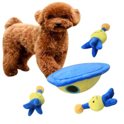 China Sustainable Pet Pack Set Puppy Starry Dream Chew Toys Pet Dental Healthy Astronaut Rocket Shape Squeaky Dog Toys for sale