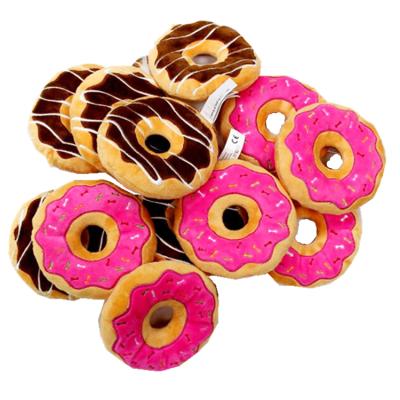 China New Design Sustainable Plush Squeaker Pet Donut Toys For Dogs for sale